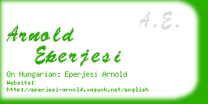 arnold eperjesi business card